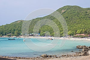 Paradise Island topical beach with Blue Sea