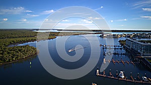 Paradise Point Gold Coast Hope Island Golf Course and Water front estate facing Brisbane