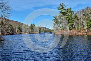 paradise pond in worcester county on a november day