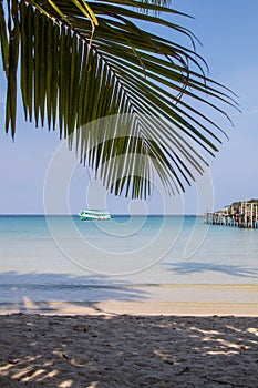 Paradise sea and beach Bang-Bao Bay in Koh kood Island, Thailand