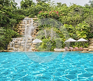 Paradise for tourists with a crystal clear swimming pool