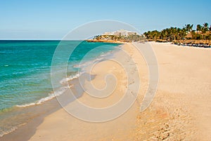 Paradise tropical beach on Varadero. Caribs. Cuba