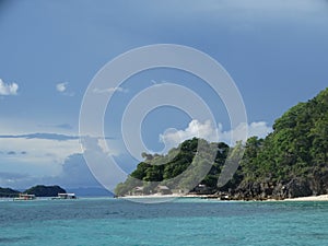 Paradise tropical island beach, Coron, Philippines