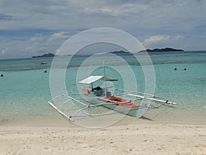 Landscape of paradise tropical island beach, Coron, Philippines