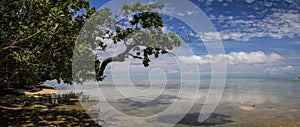 Paradise water and beach panorama, ÃÅ½le aux Nattes, Toamasina, Madagascar photo