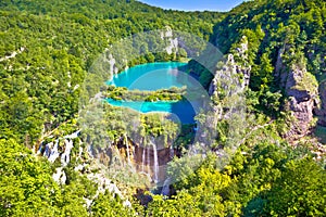 Paradise waterfalls of Plitvice lakes national park photo