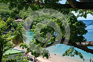 Paradisiac Caribbean landscape with the famous Anse Dufour in Martinique