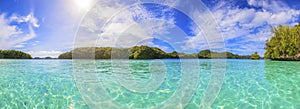 Paradisiac Palau islands with turquoise waters