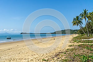 Paradisiacal beach of Mission Beach in the north of Australia