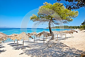 Paradiso sand beach on Akra Glarokavos, Greece.