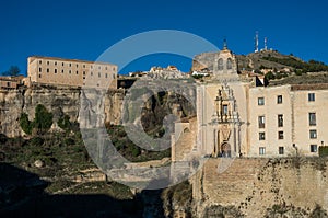 Parador de Cuenca. Saint Paul monastery in the outskirts of Cuenca, in Spain, XVI century, on a privileged and defensive cliff.