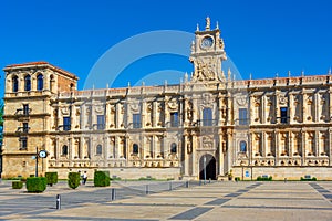 Parador de Leon building in Spanish town Leon photo