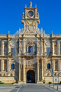 Parador de Leon building in Spanish town Leon photo