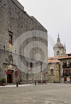 Parador de turismoâ€, and main Square, Hondarribia, Basque Country, Spain