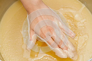 Paraffin hand bath , Spa hand treatment