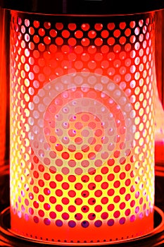 Paraffin Heater with Red Orange Glow