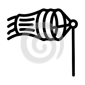 parafoil kite line icon vector illustration