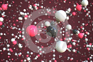 Paraformaldehyde molecule, conceptual molecular model. Chemical 3d rendering
