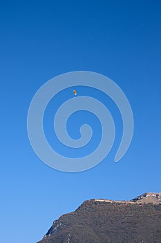 Paraglider above Lake Garda Italy