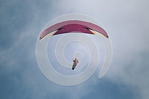 Paraglider in the air