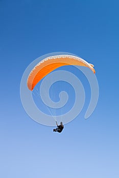Paraglider at Baltic Sea, blue sky