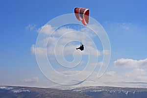 Paraglider in Brecon Beacons