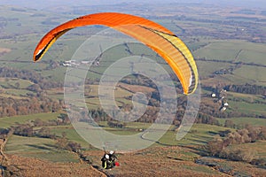 Paraglider in the Brecon Beacons