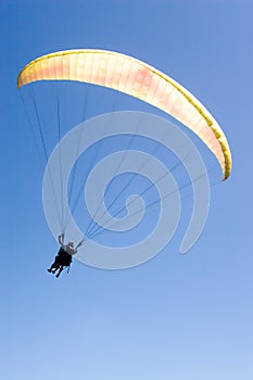 Paraglider Flies into the Blue