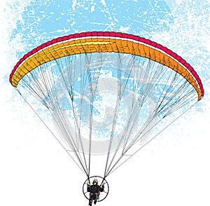 Paraglider flight photo