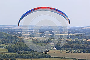 Paraglider at Golden Ball in Wiltshire