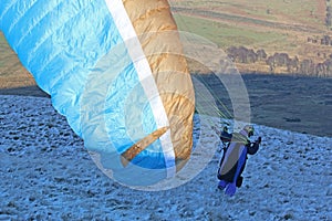 Paraglider launching wing