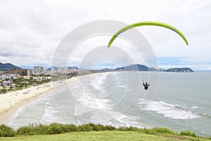 Paraglider over the Cove Beach, Guaruja SP Brazil