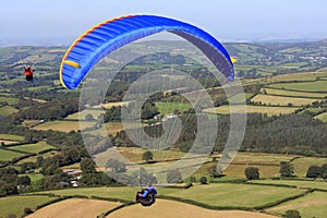 Paraglider over Dartmoor