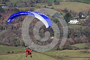 Paraglider over Dartmoor