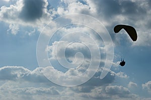 Paraglider silhouette