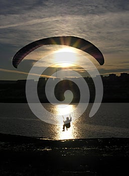 Paraglider silhouette