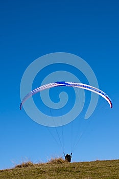 Paraglider at the top of Monte Baldo