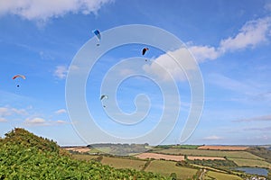 Flying above Beesands in Devon