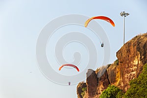 Paragliders in India