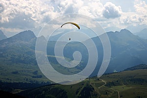 Paragliding on alps