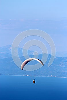 Paragliding at the beach Lefkada, Greece