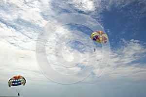 Paragliding on the beach the Monpiche