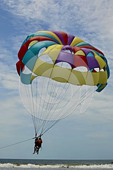 Paragliding on the beach the Monpiche