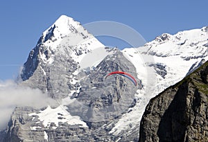 Paragliding by Eiger photo
