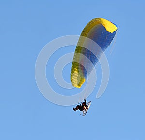 Paragliding with engine