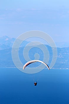 Paragliding flying in Lefkada