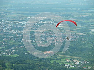 Paragliding , free flight, adrenaline