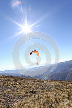 Paragliding, good paragliding, paragliding high in the mountains