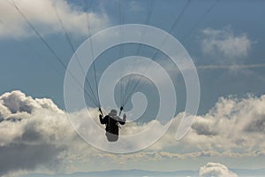 Paragliding in Montsec, Lleida, Pyrenees, Spain photo