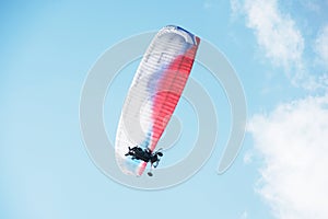 Paragliding in mountains